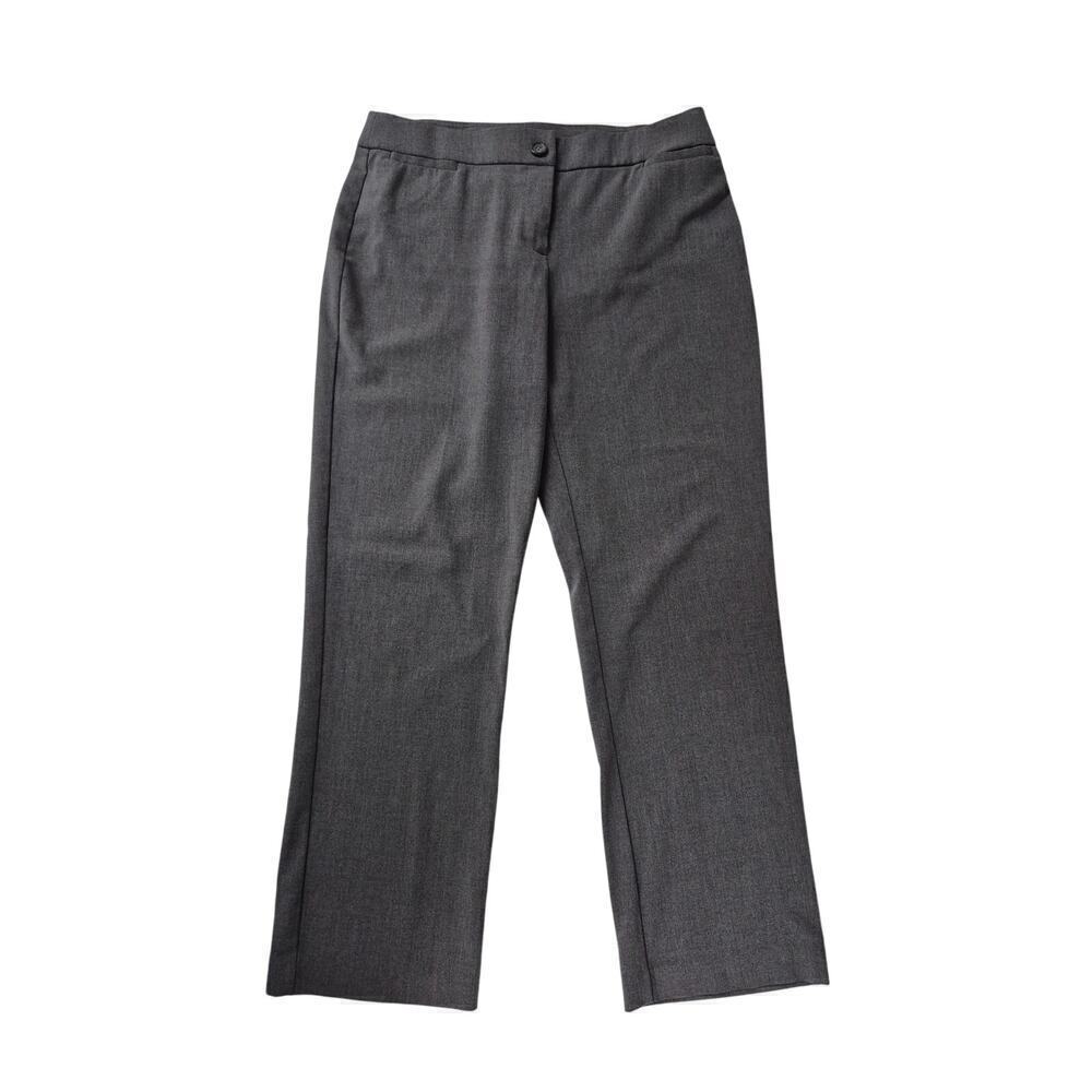 Briggs Poly Blend Charcoal Pants Trousers Work Career Straight Leg Sz 12 - Picture 2 of 4
